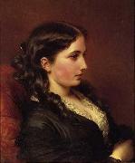 Franz Xaver Winterhalter Study of a Girl in Profile oil painting picture wholesale